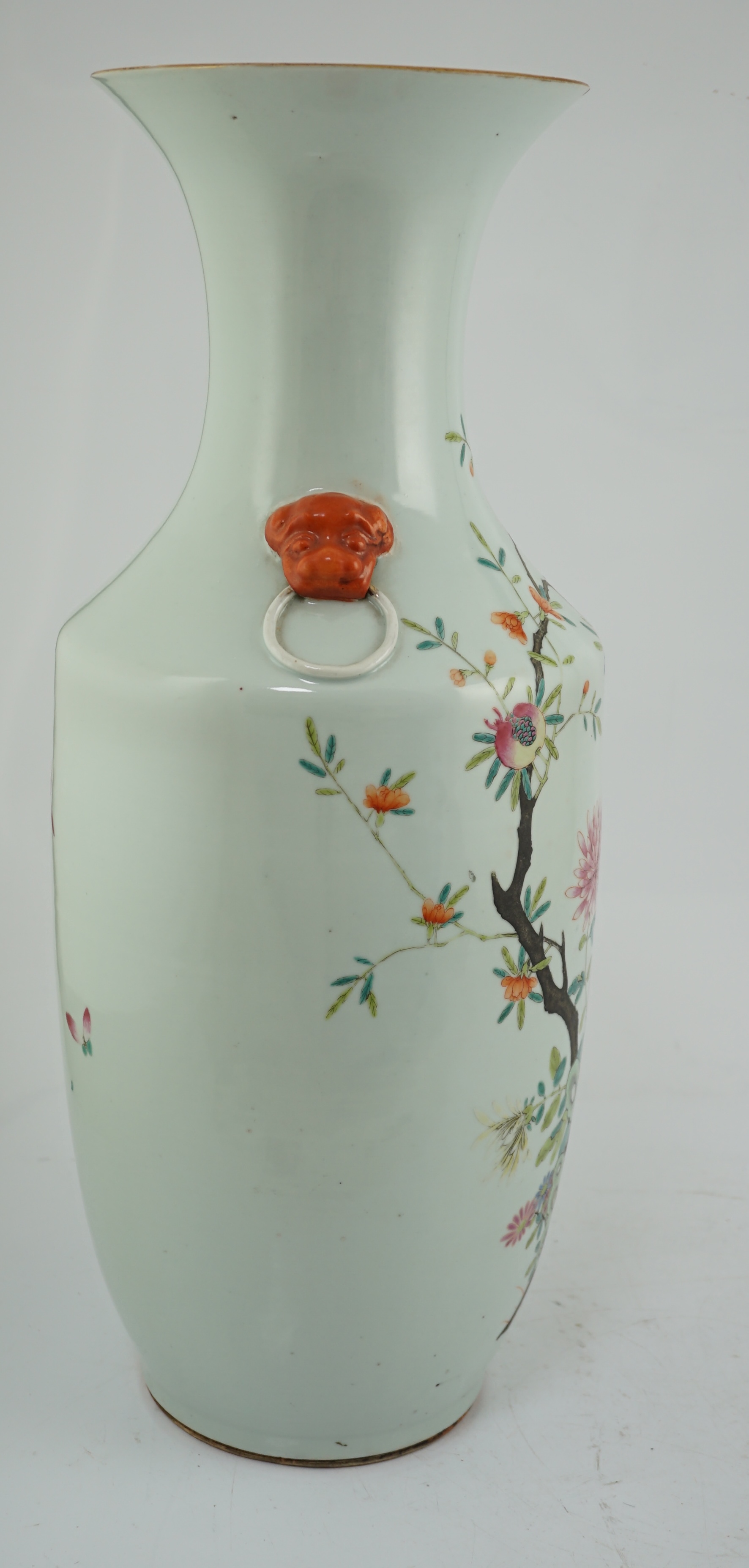 A large Chinese famille rose vase, 19th century